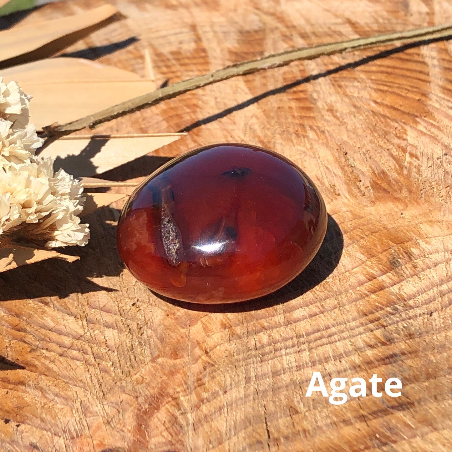 Galet Agate rouge